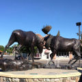 Garden Decor Casting Life Size Bronze Bull Moose Statue